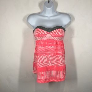 Roxy pink tube top size small